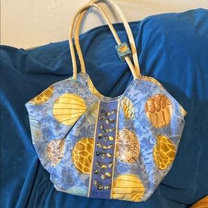 Guy Harvey cooler large beach bag with seashells
